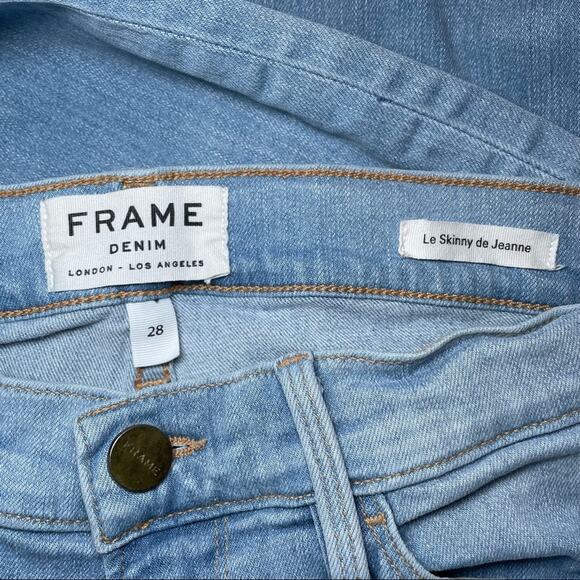 FRAME BOHO COUNTRY WESTERN LE SKINNY DE JEANNE LIGHT WASH DENIM JEANS SMALL 28 - Picture 6 of 10